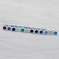 블루밍 925silver 탄생석 피어싱