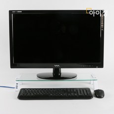 스마트독 컴팩트 USB3.0 모니터 받침대, USB 화이트+투명유리