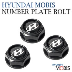 MOBIS 현대모비스 번호판볼트(순정용품)-블랙타입, 현대로고, 1개