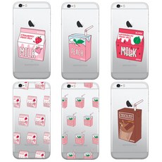 투명딸기우유갤럭시프로젤리케이스 뱅 QZiq + 5661높막