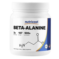 뉴트리코스트 베타-알라닌 언플레이버드, 500g, 1개