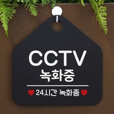 제제데코 안내판 팻말 문패 오픈 표지판 041CCTV녹화중 오각형, 041CCTV녹화중 오각형(포맥스블랙+문구화이트단면), 1개