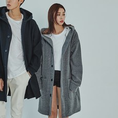 빅사이즈클럽 ADD 울 후드 코트