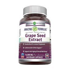 Amazing Nutrition Grapeseed Extract 어메이징 뉴트리션 그래이프시드 추출 16000mg 240배지캡, 240정