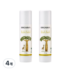 오가본 씨앗품은 촉촉 립밤, 4개, 5.4g
