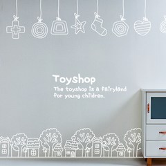 뭉키데코 Toyshop3 포인트스티커, 화이트
