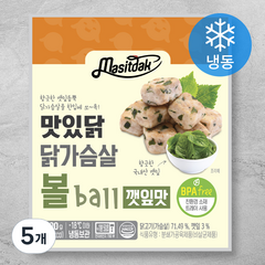 맛있닭 닭가슴살 볼 깻잎맛 (냉동), 100g, 5개