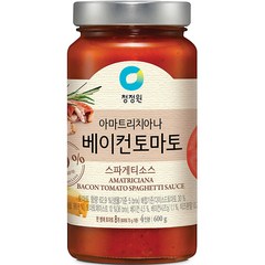 청정원 아마트리치아나 베이컨 토마토 스파게티소스, 600g, 1개