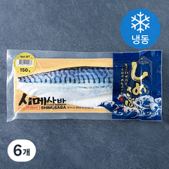 고래미 고등어 초절임 시메사바 대 (냉동), 6개, 150g