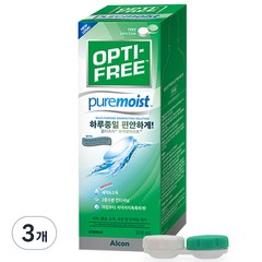 옵티프리 퓨어모이스트 렌즈세정액 + 렌즈케이스, 300ml, 3개