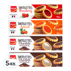 폴트 타르트 딸기 150g + 살구 150g + 초콜릿 앤 헤이즐넛 150g x 2p 세트, 5세트