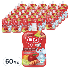 아이배냇 끙아 B 80ml, 호박고구마+양배추+파인애플+백포도+레몬+사과+배, 60개