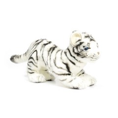 한사토이 동물인형 6409 백호 Tiger White Cub Prowling, 16cm, 흰색