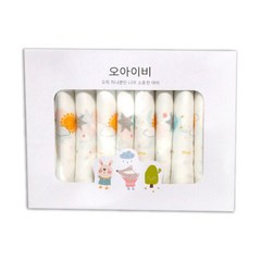 오아이비 달리 밤부 특대형 엠보 천기저귀 + 선물박스, 화이트, 10개입