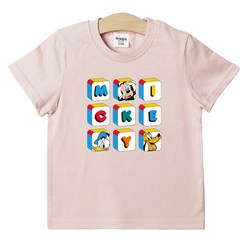 뉴욕꼬맹이 아동용 블럭 미키프랜즈 NY반팔 티셔츠 G059