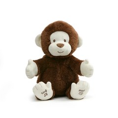 매직캐슬 노래하는 짝짜꿍 원숭이 인형, 30cm, 혼합색상