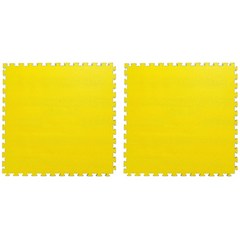 토탈매트 대형 퍼즐 층간소음방지 운동 일반매트 2p, 노란색