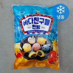 세미원 바다친구들 찐빵 (냉동), 1kg, 1개