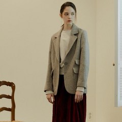 라인스튜디오원 여성용 herringbone pocket wool jacket