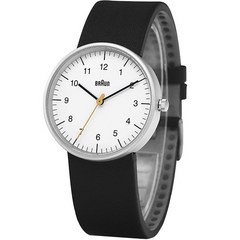 BRAUN 남성용 클래식 디터람스 가죽시계 38mm BN0021