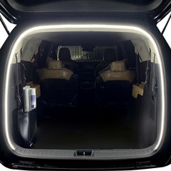 카템 네온 LED 면발광 식빵 트렁크등 12V 3.5m + 시거잭 세트, 쿨화이트, 1세트