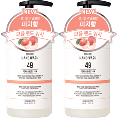 더블유드레스룸 대용량 퍼퓸 핸드워시 No 49 피치블러썸, 280ml, 2개