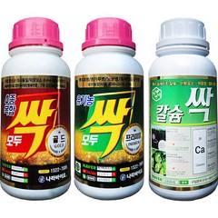 마켓 고추 배추 마늘 양파 대파 전용 복합비료 모두싹 500ml x 3종 세트, 1세트