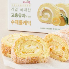 프레시오늘 신선냉장 리얼 국내산 고흥유자로 만든 수제 롤케익, 420g, 1개