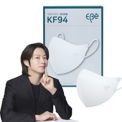 이비에 4중필터 새부리형 컬러 패션 마스크 대형 KF94, 30매, 1개, 화이트