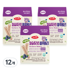 베베스트 처음먹는 칼슘 츄러스, 블루베리맛, 12개, 45.5g