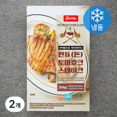 맛있는테이블 한돈 토마호크 스테이크 300g + 시즈닝 4g (냉동, 304g, 2개