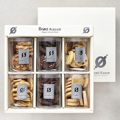 브로드카세 쿠키 6종 x 100g 선물세트 + 쇼핑백, 1세트