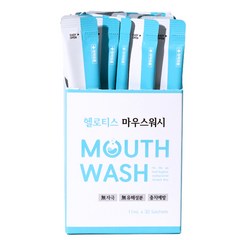 헬로티스 마우스워시 스틱 일회용 구강청결제 화이트 30p, 1개, 330ml