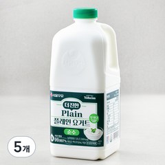 서울우유 더 진한 순수 플레인 요거트, 1.8L, 5개