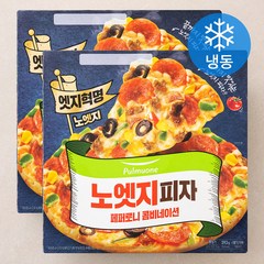 풀무원 노엣지 피자 페퍼로니 콤비네이션 2입 (냉동), 393g, 2개