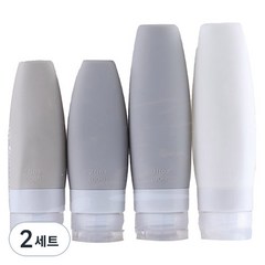 여행 다목적 실리콘 공병 60ml x 2종 + 90ml x 2종 세트, 혼합색상, 2세트