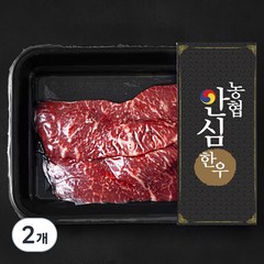 농협안심한우 채끝 1등급 구이용 (냉장), 200g, 2개