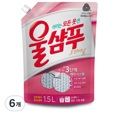 울샴푸 오리지날 울세제 리필, 1.5L, 6개