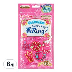 킨쵸 카오링 팔찌 핑크 30p, 6개, 핑크 (꽃향)