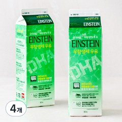 아인슈타인 무항생제 인증 우유, 900ml, 4개