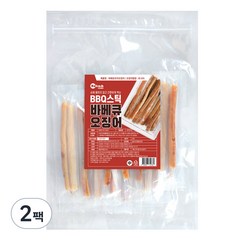 리프레쉬 바베큐 오징어 스틱, 200g, 2팩