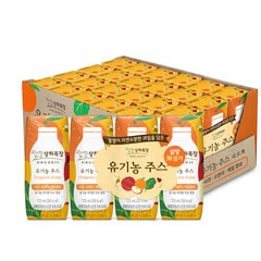 상하목장 유기농 주스 사과오렌지케일, 125ml, 24개