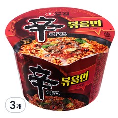 신라면 볶음면 큰사발 103g, 3개