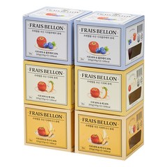 프레벨롱 국산 과일퓨레 6팩 세트, 사과바나나, 사과배, 사과블루베리, 100g, 1세트