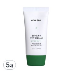 아르비엔 비건 무기자차 톤업 선크림 SPF50+ PA++++, 50ml, 5개