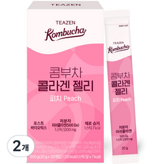 티젠 콤부차 콜라겐 젤리 피치 30개입, 30g, 2개