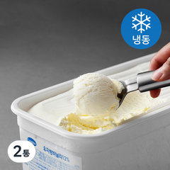 라벨리아이스크림 유지방 바닐라 아이스크림 (냉동), 4L, 2통