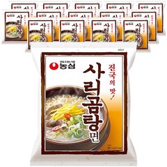 농심 사리곰탕면 봉지 110g, 15개