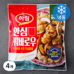 하림 안심 꿔바로우 + 소스 (냉동), 450g, 4개