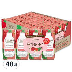 상하목장 유기농 주스 사과딸기케일, 125ml, 48개
